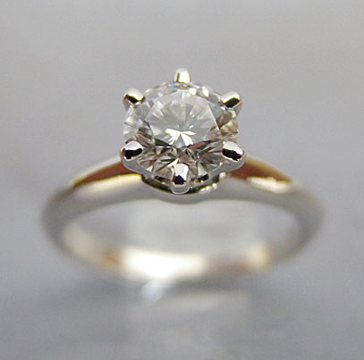 7874] ティファニー 指輪 ソリティア ダイヤモンドリング 0.5ct 