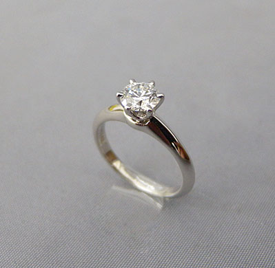 7874] ティファニー 指輪 ソリティア ダイヤモンドリング 0.5ct 